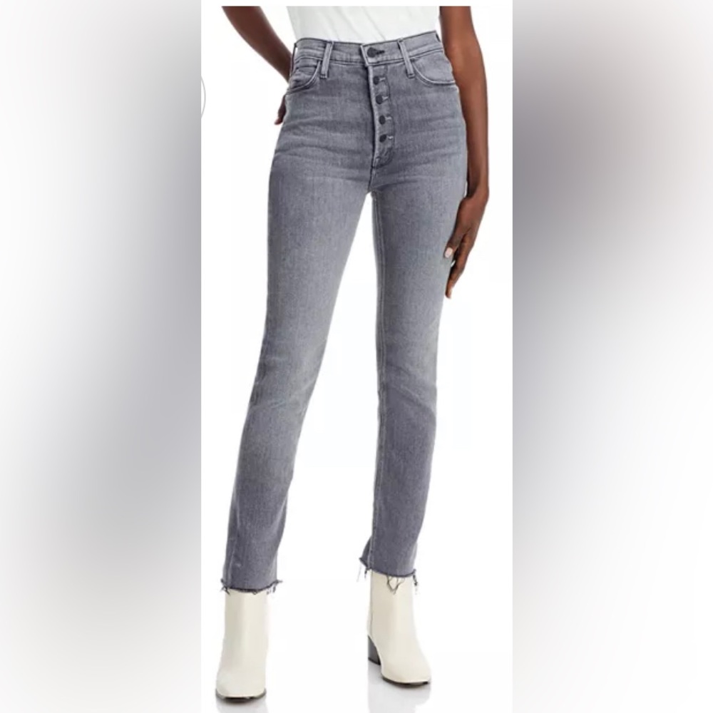 MOTHER The Pixie Dazzler High Rise Ankle Slim Jean in Digging Up Dirt -Size 26